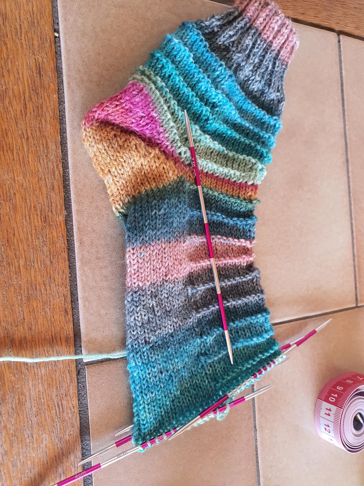 Socken stricken ohne Zählen