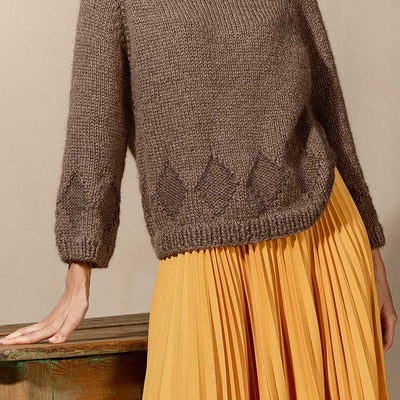 pascuali-pullover-belva-strickanleitung-stehkragen-rautenmuster image 2