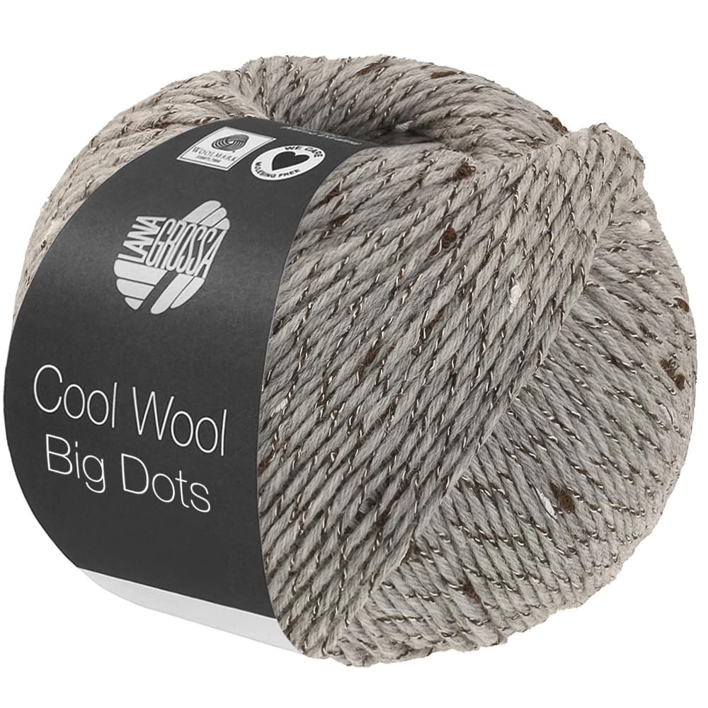lana-grossa-cool-wool-big-dots-handstrickgarn-50g-125m-fb-108-merino-mit-tweedno image 2