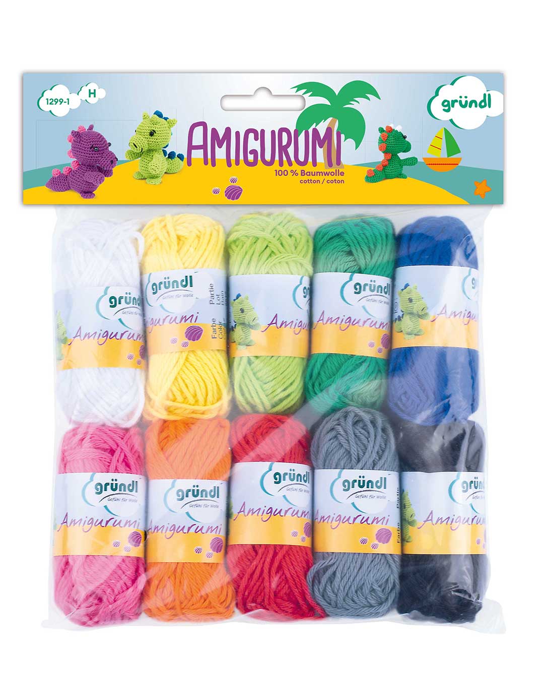 gr-ndl-amigurumi-happy-baumwollgarn-set-10-mini-kn-uel-100-baumwolle image 1
