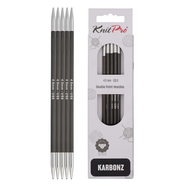 knitpro-karbonz-nadelspiele-6-15-cm-4-0-mm-carbon-strumpfstricknadeln image 1
