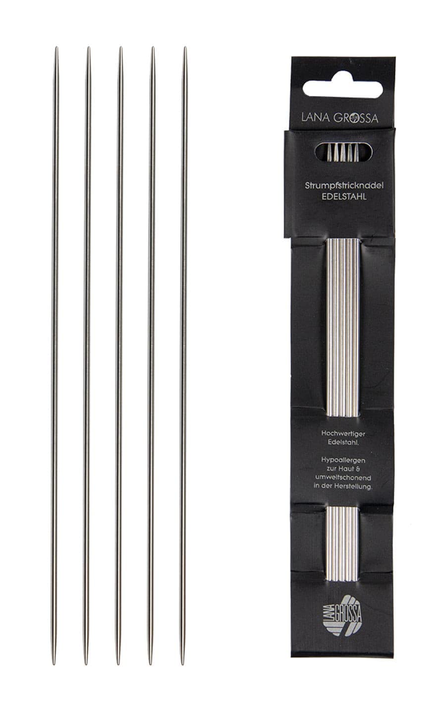 lana-grossa-strumpfstricknadel-edelstahl-20-cm-6-0-mm image 1