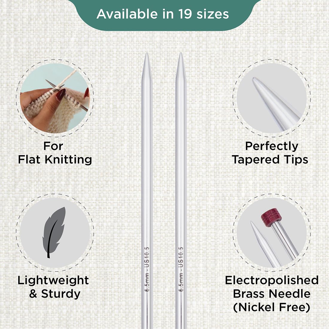 knitpro-nova-jackennadeln-25cm-6-5mm-lange-metall-stricknadeln-aus-verchromtem-m image 3