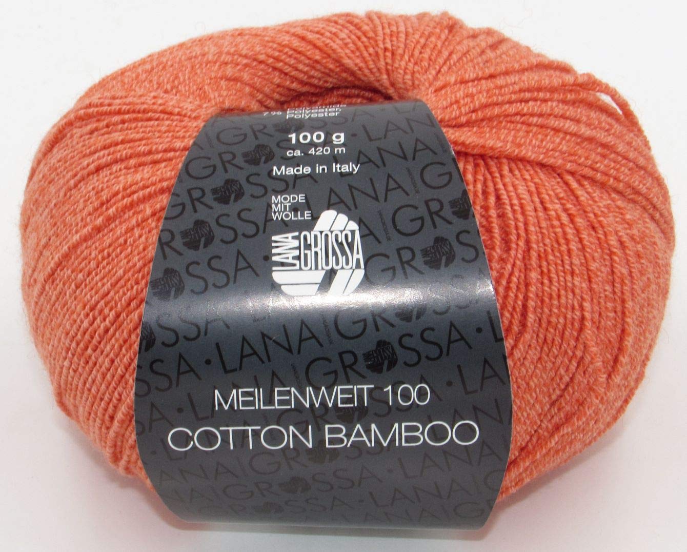 lana-grossa-meilenweit-100g-cotton-bamboo-18-koralle-sockengarn-baumwolle-bambus image 1
