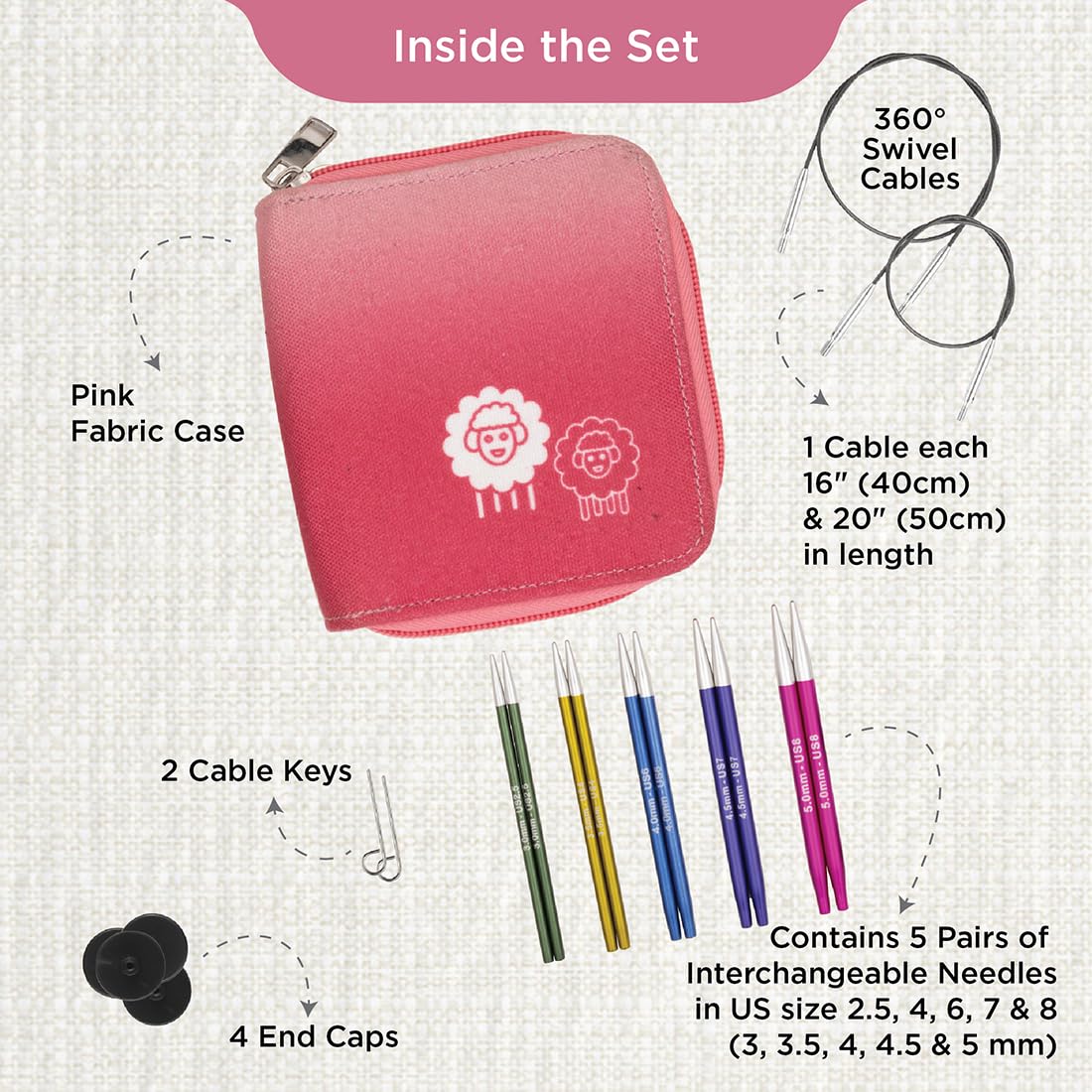 knitpro-zing-starter-austauschbares-nadelset-4-10cm-3-5mm image 2
