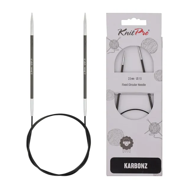 knitpro-karbonz-rundstricknadel-60cm-24-2-5mm image 1