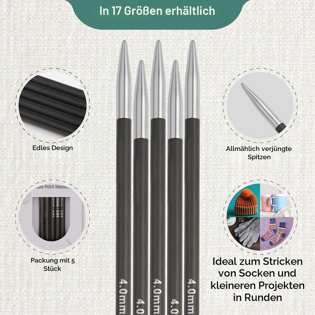 knitpro-karbonz-nadelspiele-6-15-cm-4-0-mm-carbon-strumpfstricknadeln image 3