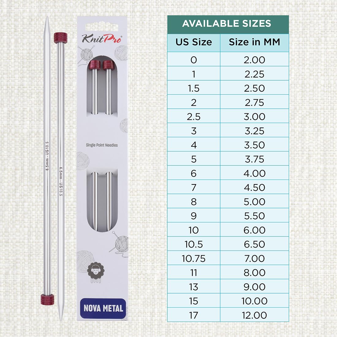 knitpro-nova-jackennadeln-25cm-6-5mm-lange-metall-stricknadeln-aus-verchromtem-m image 4