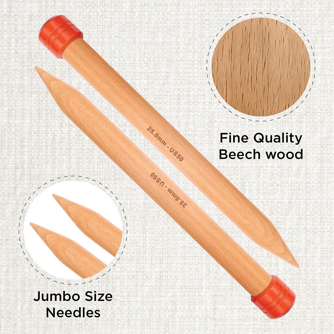knitpro-jumbo-lange-jackennadeln-35-cm-25-mm-buche image 2