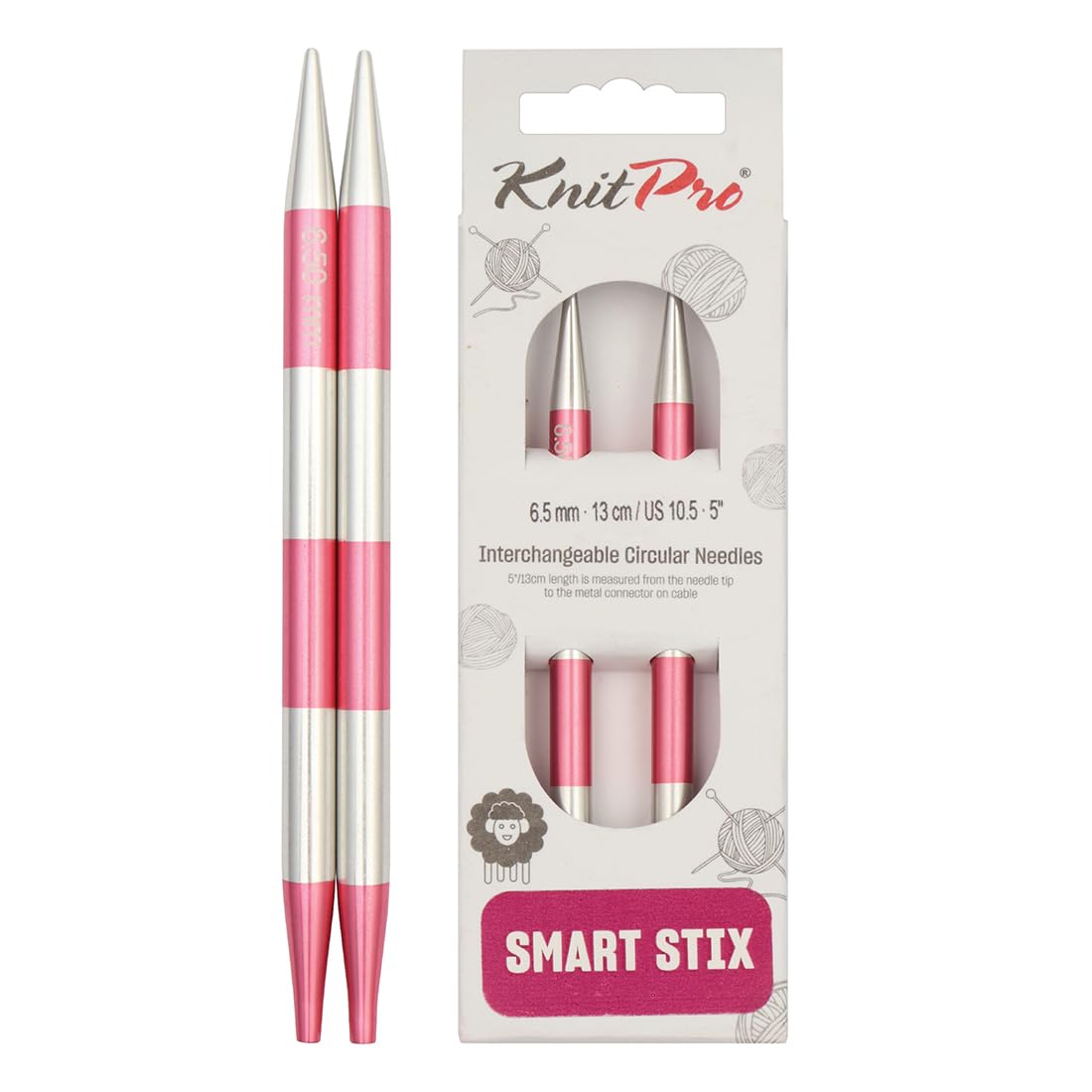 knitpro-smartstix-austauschbare-nadelspitzen-14cm-6-5mm image 1