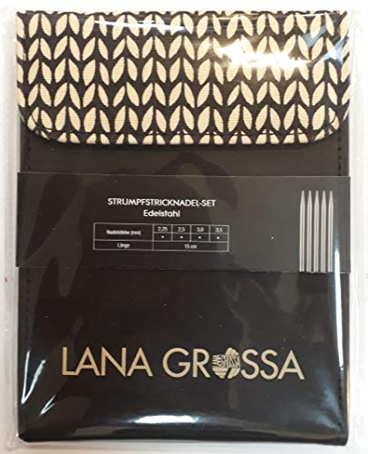 lana-grossa-strumpfstricknadel-set-edelstahl-schwarz-15-cm-2-25-2-5-3-0-3-5-mm image 2