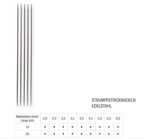 lana-grossa-strumpfstricknadel-edelstahl-15-cm-4-0-mm image 1
