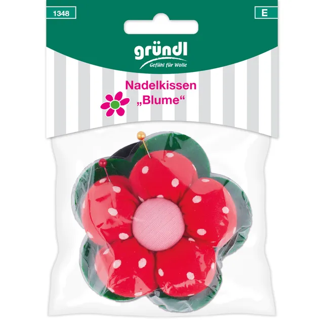 gr-ndl-nadelkissen-blume-dicht-gestopftes-n-htisch-accessoire image 1