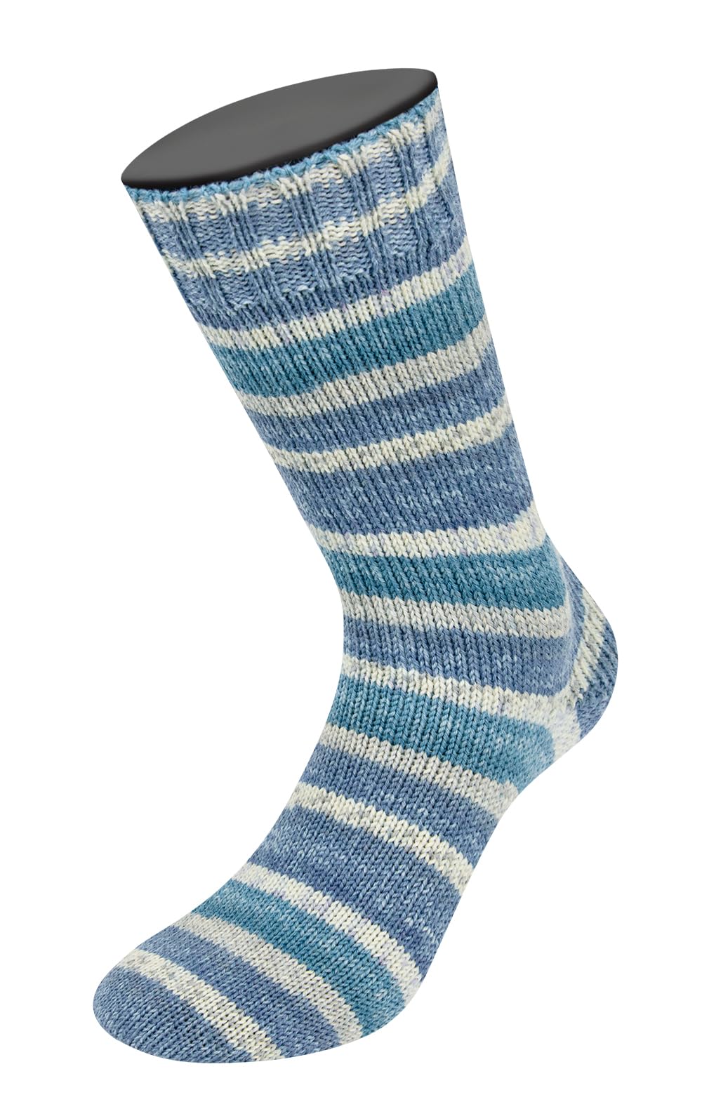 lana-grossa-meilenweit-100g-denim-mix-4-fach-sockenwolle-420m-farbe-4660-ecru-je image 2