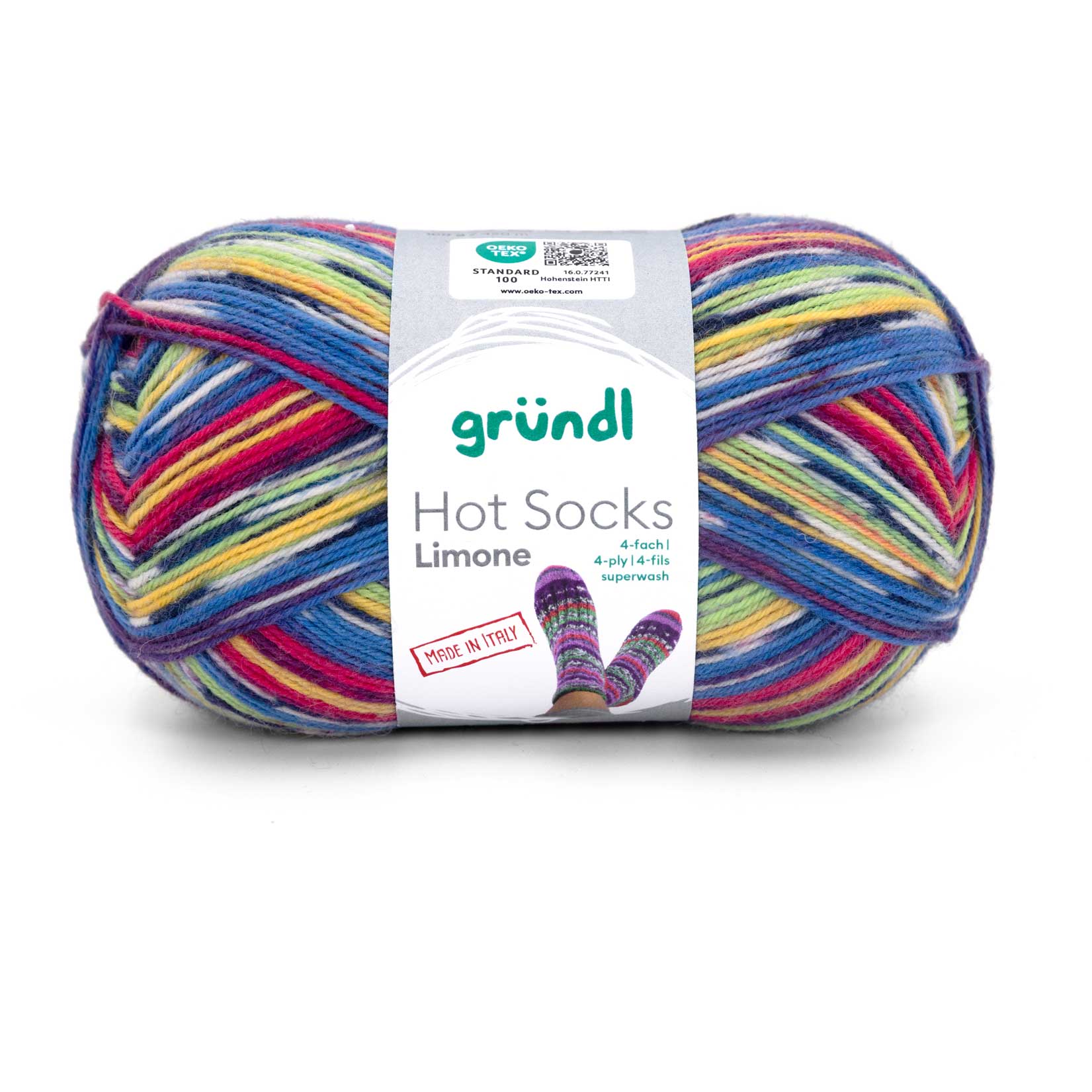 gr-ndl-hot-socks-limone-4-fach-sockenwolle-mit-farbverlauf image 2