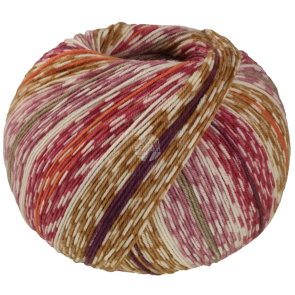 lana-grossa-meilenweit-100g-cashmere-mezzo-sockengarn-4206-dunkelblau-pink-ecru image 4