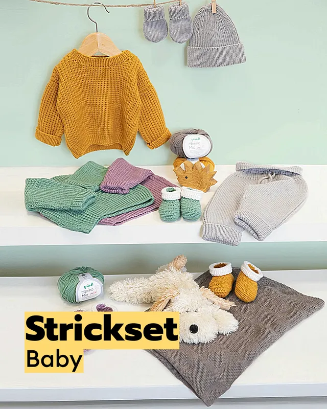 gr-ndl-strickset-baby-komplett-set-mit-merino-f-r-gr-e-62-80 image 1