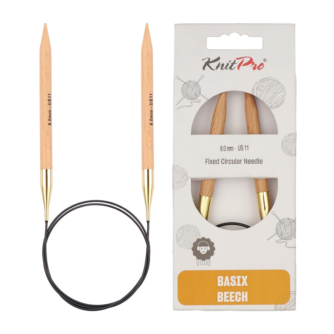 knitpro-basix-birch-rundstricknadel-60-cm-8-00-mm-braun image 1