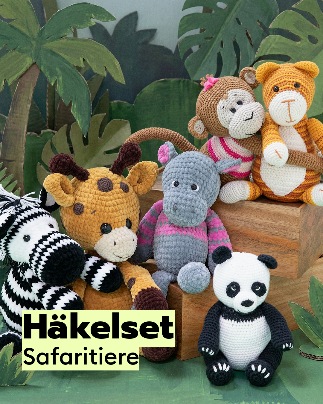 gr-ndl-h-kelset-safaritiere-deluxe-amigurumi-komplettset-6-tiere image 1