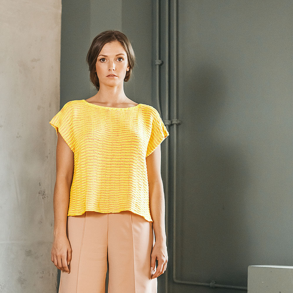 pascuali-livi-shirt-strickanleitung-zweifarbiges-reliefmuster-top-down image 1