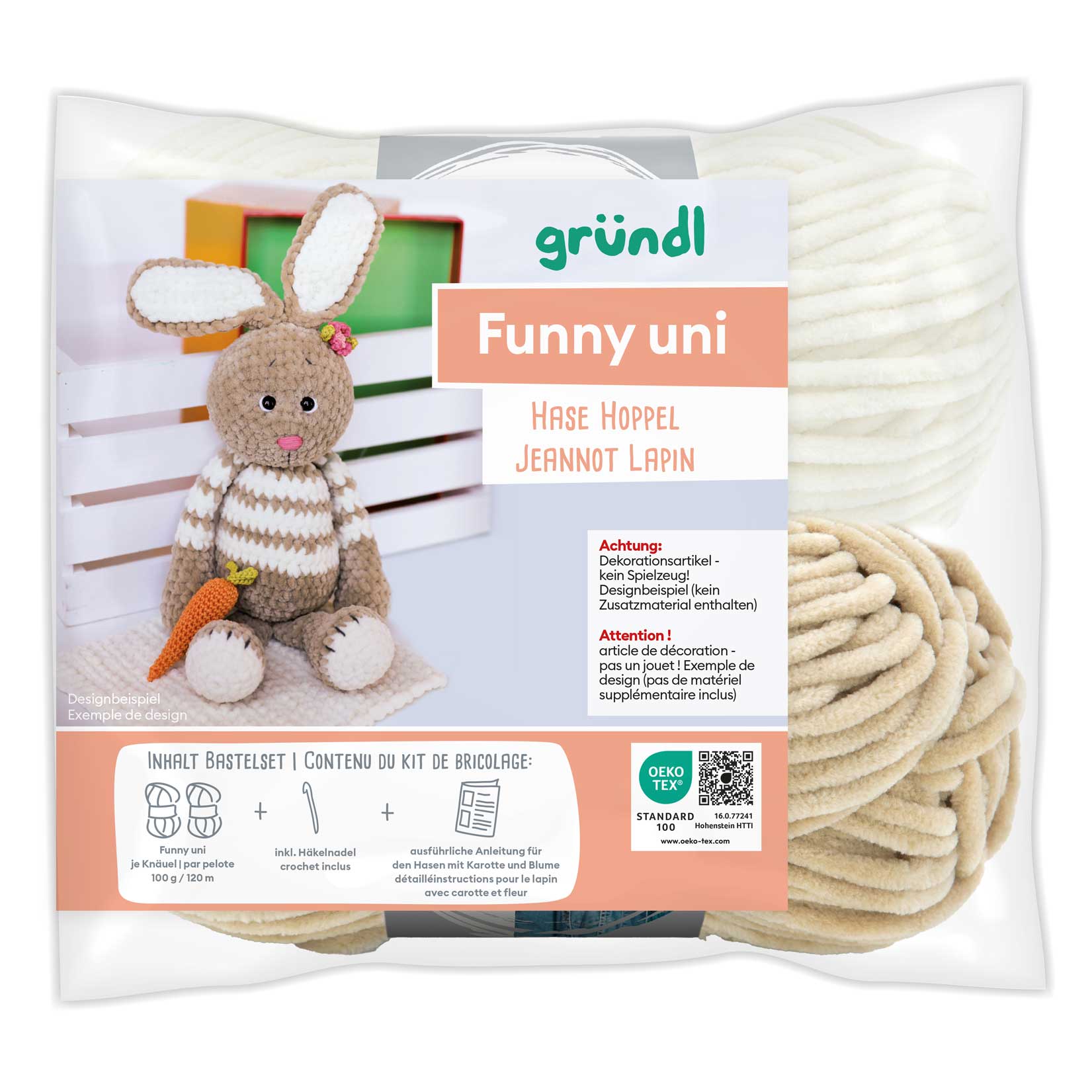 gr-ndl-funny-uni-h-kelset-hase-hoppel-aus-chenillegarn-ca-20-cm image 2