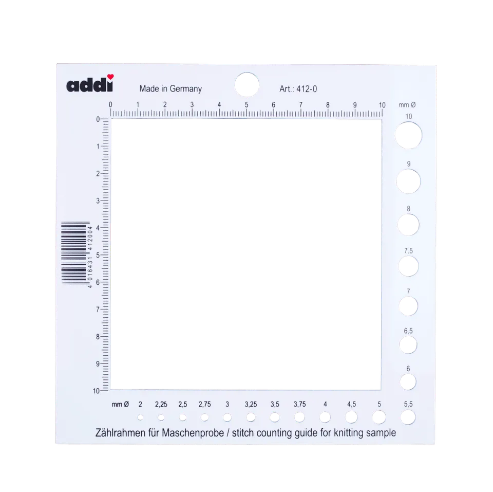 addi-addisquare-z-hlrahmen-nadelma-und-maschenprobe image 1