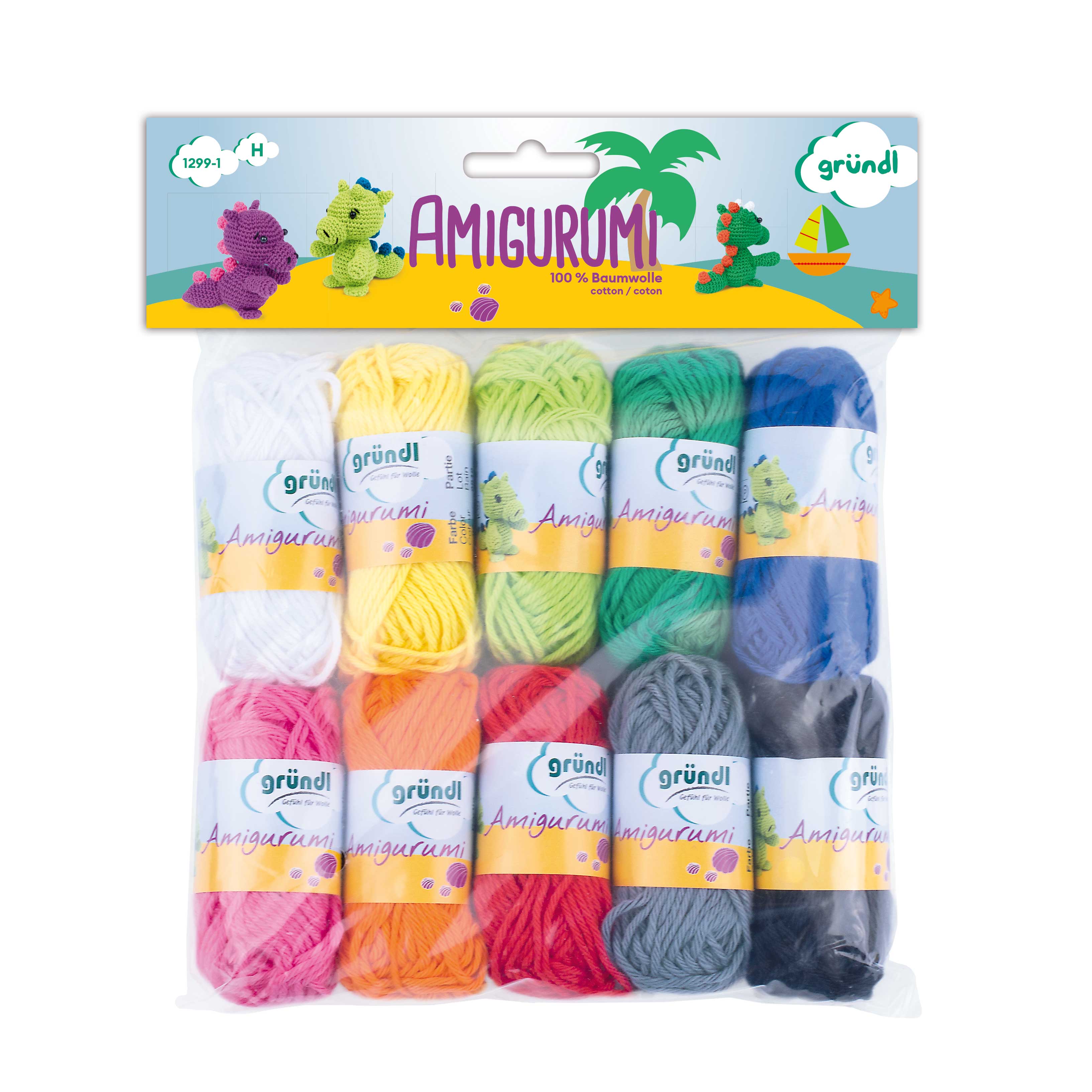gr-ndl-amigurumi-happy-baumwollgarn-set-10-mini-kn-uel-100-baumwolle image 2