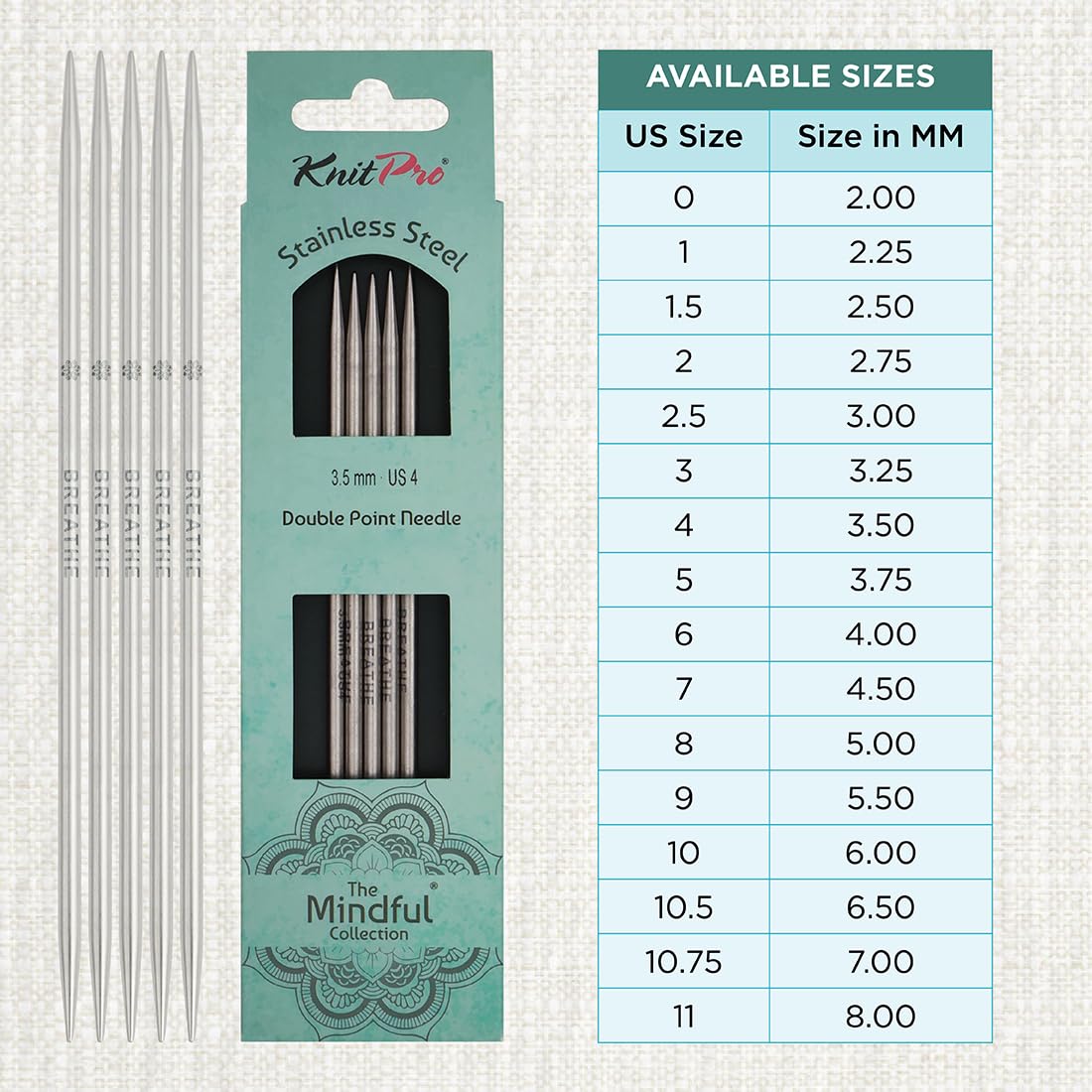 knitpro-mindful-nadelspiel-15-cm-3-5-mm-edelstahl-the-mindful-collection image 4