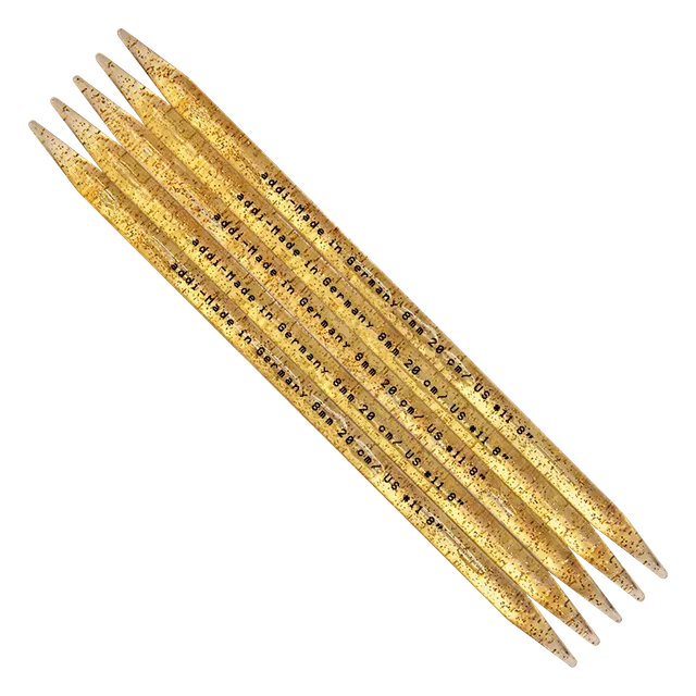 addichampagner-nadelspiel-sockenstricknadeln-kunststoff-goldglitter image 1