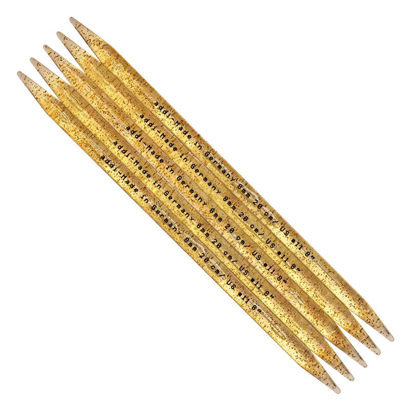 addichampagner-nadelspiel-sockenstricknadeln-kunststoff-goldglitter image 1