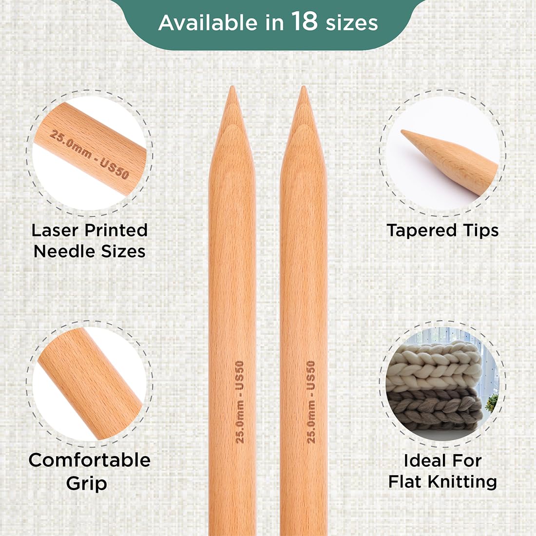 knitpro-jumbo-lange-jackennadeln-35-cm-25-mm-buche image 3