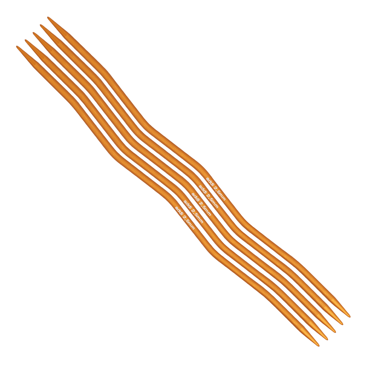 addi-addicrasysnake-charity-ergonomisches-nadelspiel-wellig-orange image 1