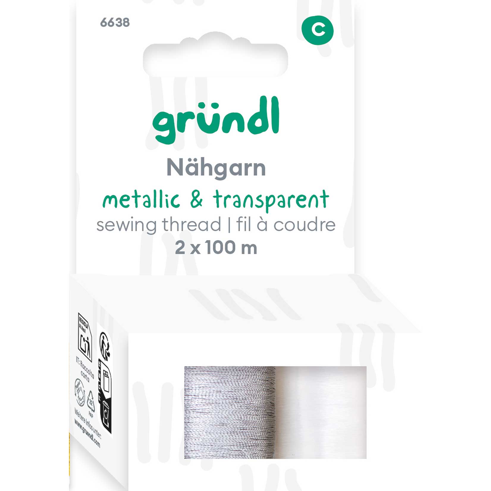 gr-ndl-n-hgarn-metallic-transparent-2-x-100-m-n-hgarn-set image 1