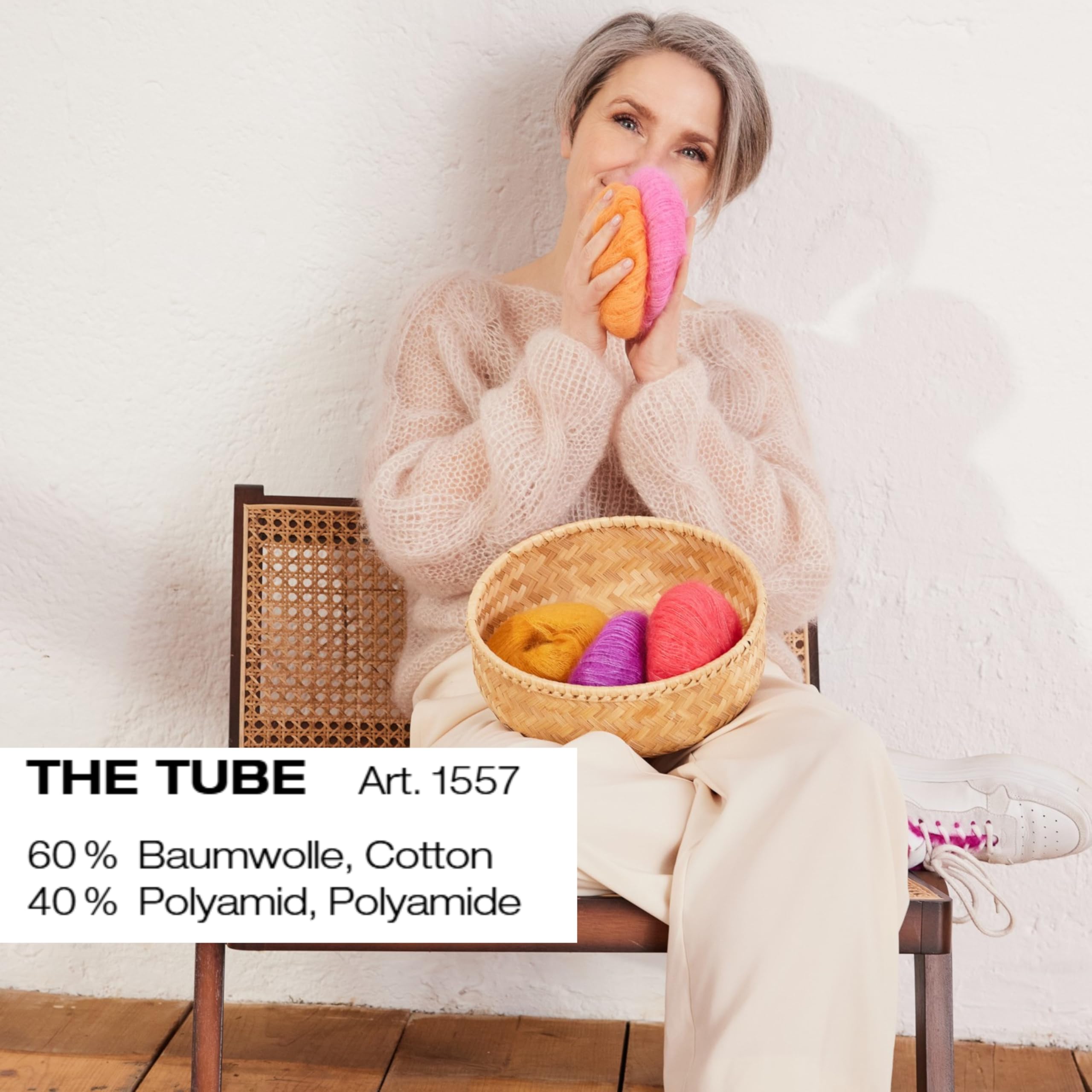 lana-grossa-the-tube-schlauchgarn-fb-21-baumwollgarn-60-baumwolle-40-nylon-200g- image 2