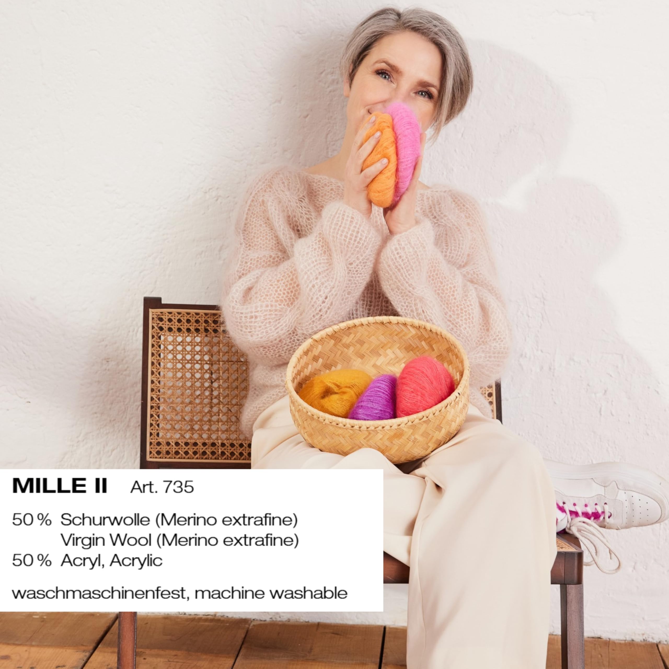 lana-grossa-mille-ii-handstrickgarn-50g-50-schurwolle-50-acryl-55m-fb77 image 2