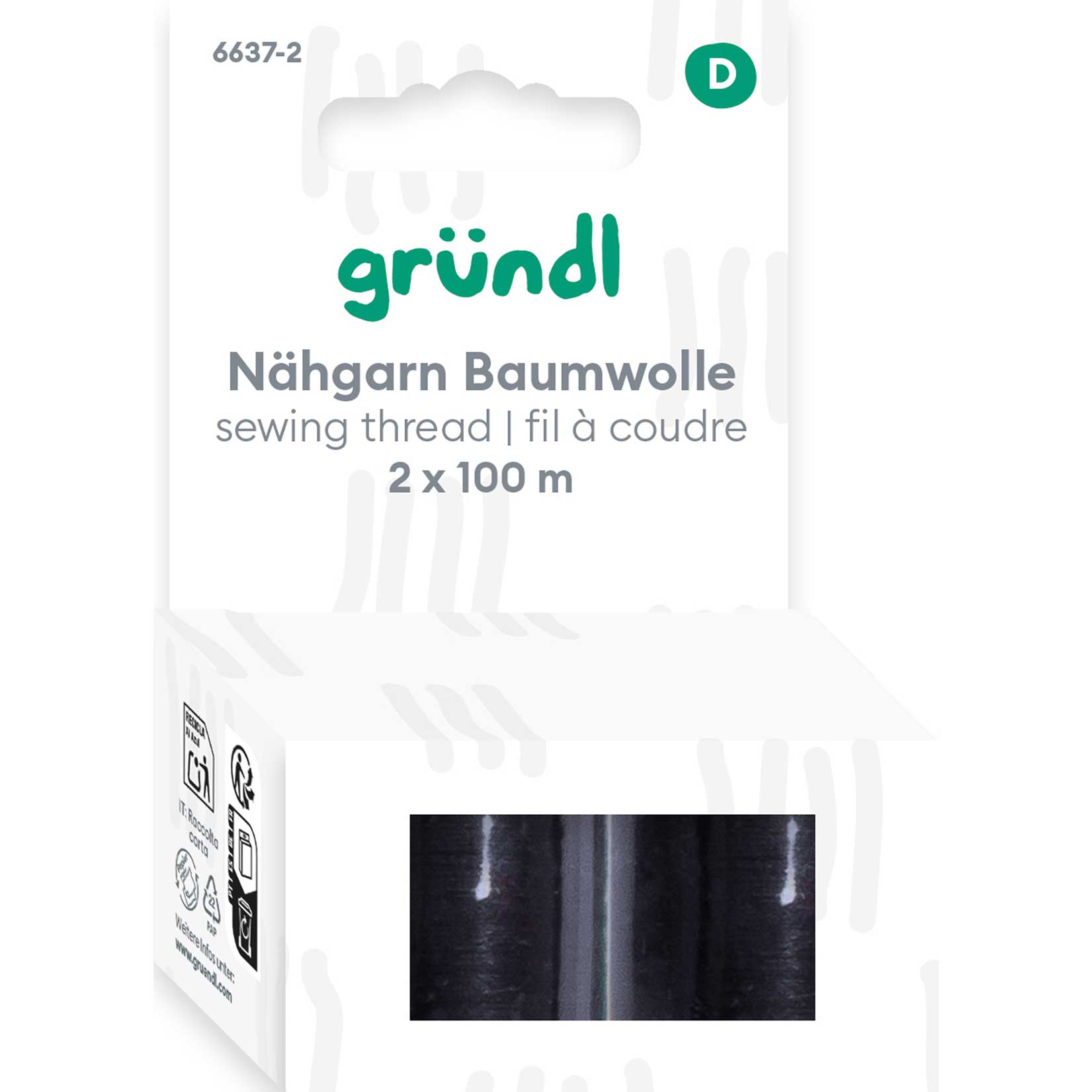 gr-ndl-n-hgarn-baumwolle-100-mercerisiert-2-x-100-m-schwarz-wei image 3