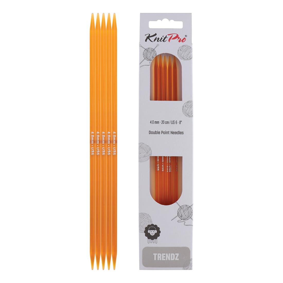knitpro-trendz-doppelspitznadeln-acryl-20cm-4-0mm-mehrfarbig image 1