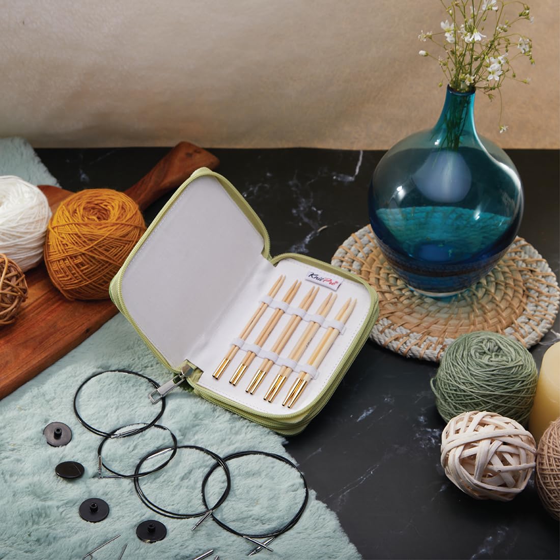 knitpro-bamboo-starter-nadelspitzen-set-13cm-3-0-5-0mm-mit-kabeln image 6