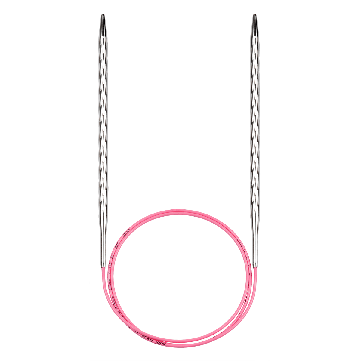 addiunicorn-rundstricknadel-metall-mit-einhorn-struktur-pink-seil image 1
