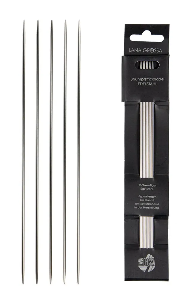 lana-grossa-strumpfstricknadel-edelstahl-20-cm-6-0-mm image 1
