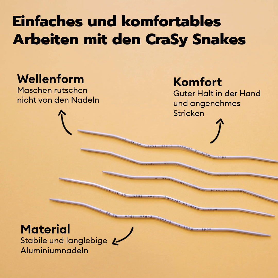 gr-ndl-x-addi-crasy-snakes-nadelspiel-wellenform-sockennadeln-aluminium image 2