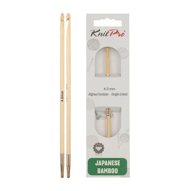 knitpro-bambus-afghanische-tunesische-h-kelnadel-4-mm-mit-seilanschluss image 1