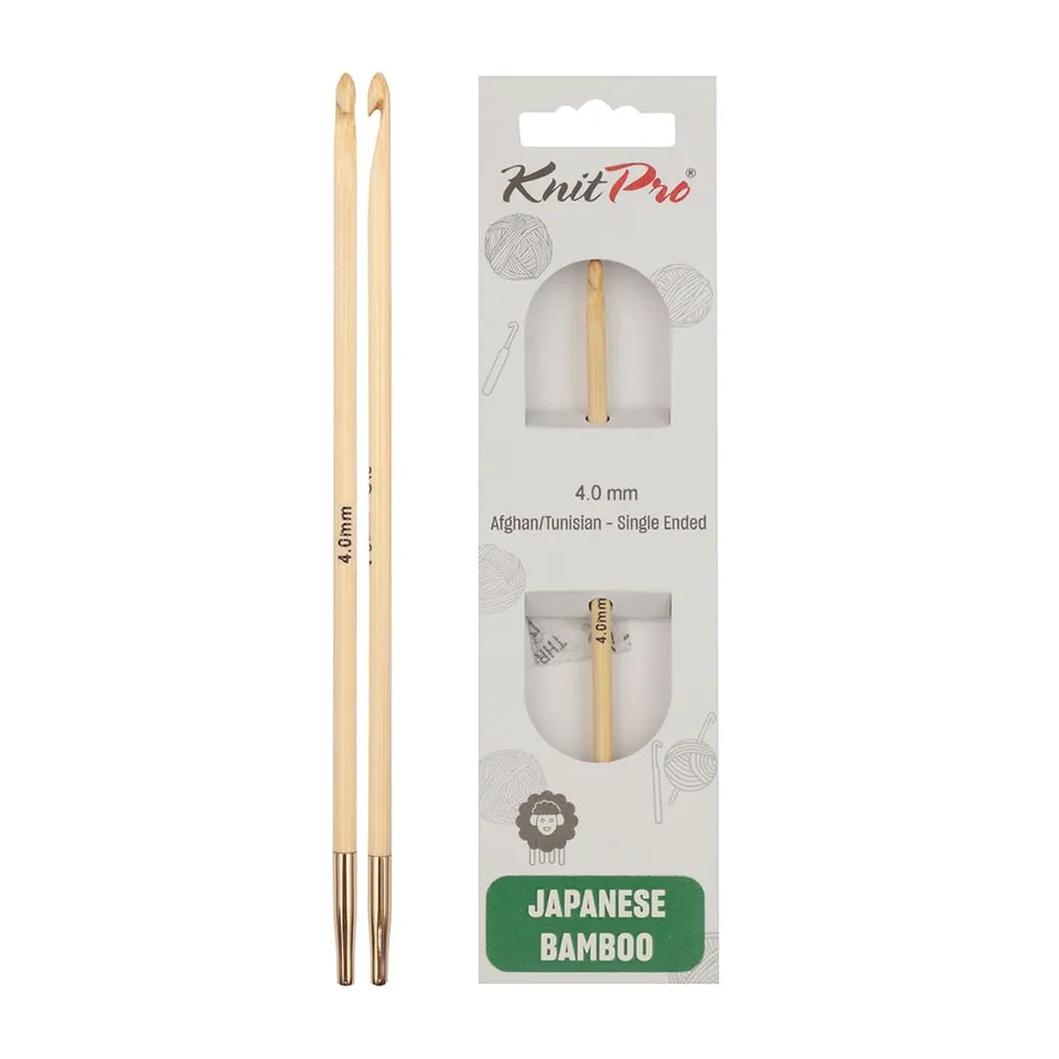knitpro-bambus-afghanische-tunesische-h-kelnadel-4-mm-mit-seilanschluss image 1
