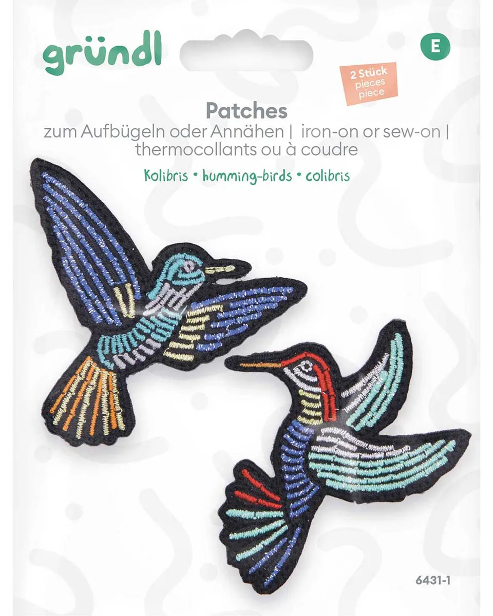 gr-ndl-patches-zum-aufb-geln-kolibris-6-x-6-cm-2-st-ck image 1