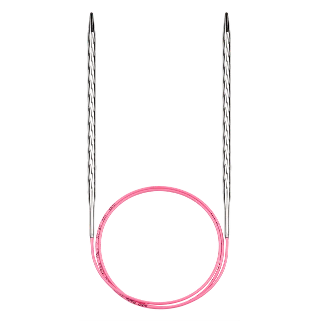 addiunicorn-rundstricknadel-metall-mit-einhorn-struktur-pink-seil image 1