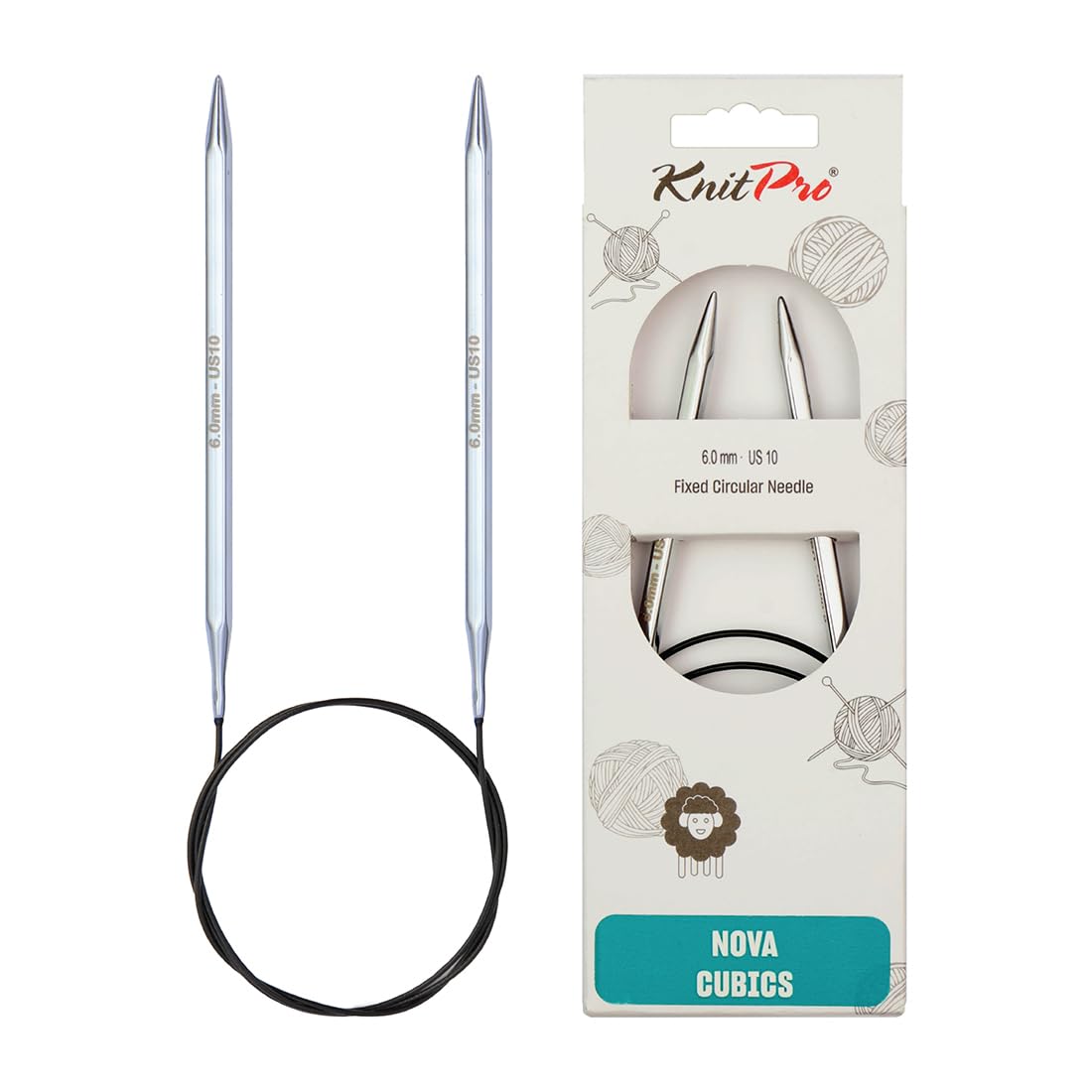 knitpro-nova-cubics-feste-rundstricknadel-40-cm-6-0-mm image 1