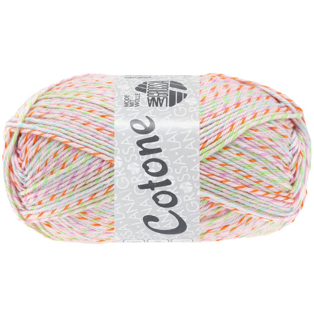 lana-grossa-cotone-baumwollgarn-513-rosa-orange-hellblau image 1