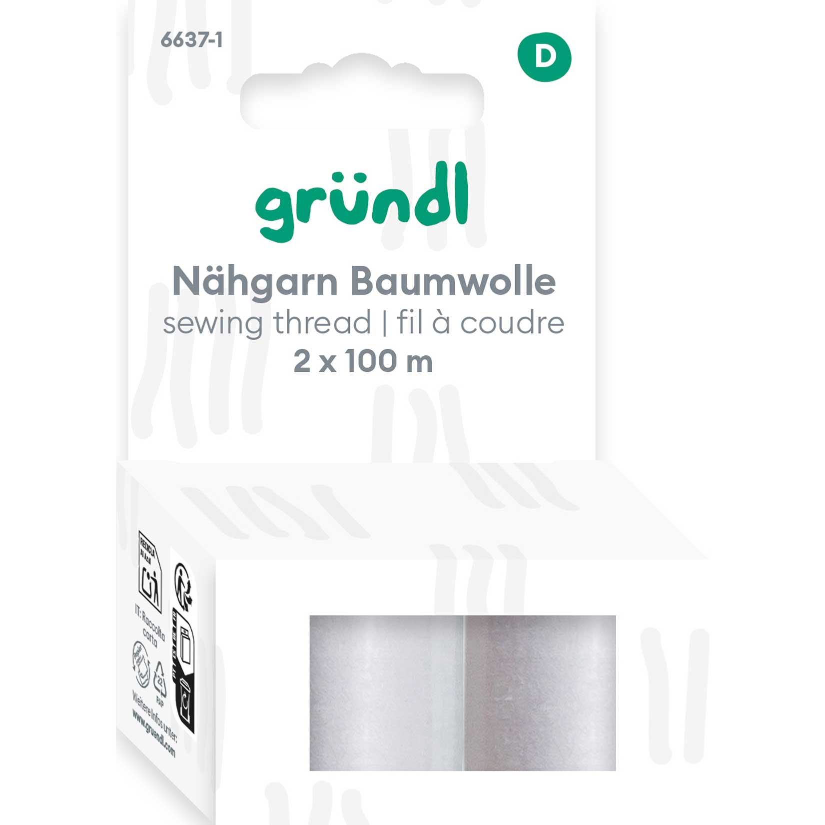 gr-ndl-n-hgarn-baumwolle-100-mercerisiert-2-x-100-m-schwarz-wei image 2