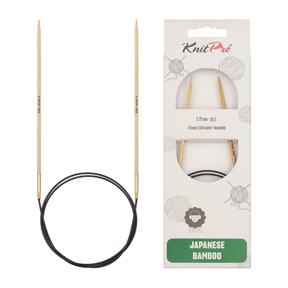 knitpro-bamboo-rundstricknadel-60cm-2-75mm image 1