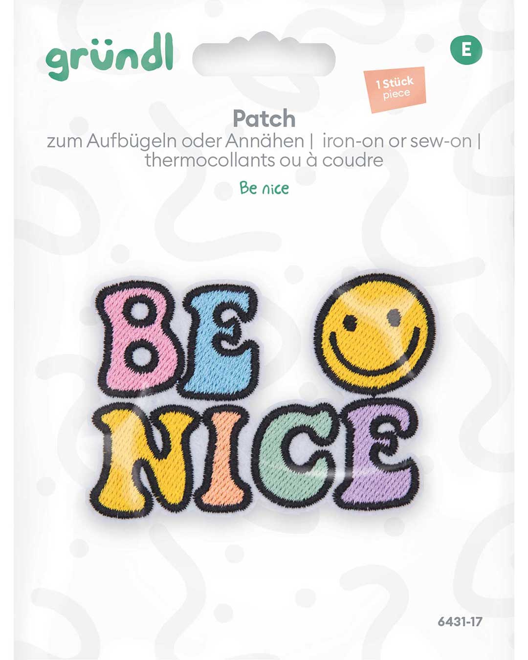 gr-ndl-patch-be-nice-5-x-7-5-cm-b-gelpatch-zum-aufn-hen image 1